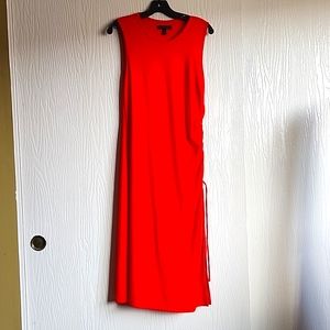 Banana Republic Tomato Red Ruched Tank Dress
